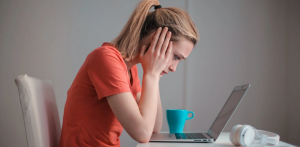 woman with laptop